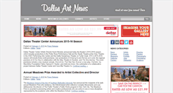 Desktop Screenshot of dallasartnews.com