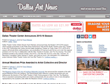 Tablet Screenshot of dallasartnews.com